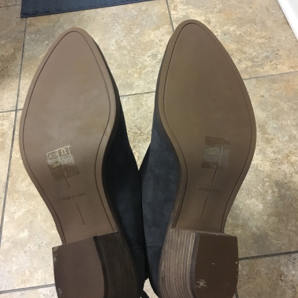 Dolce Vita Suede Ankle Boots Gray - Picture 5 of 6